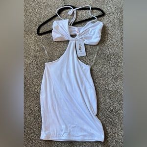 White cut out dress